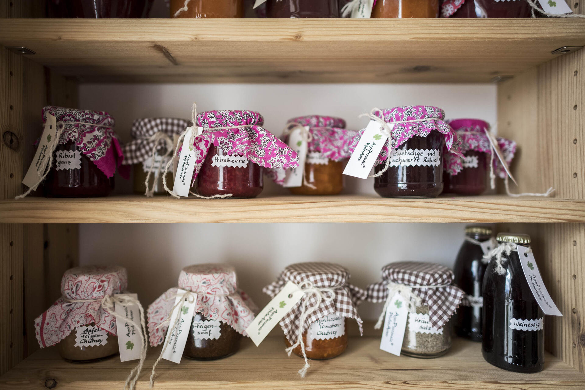 Homemade products in the reception