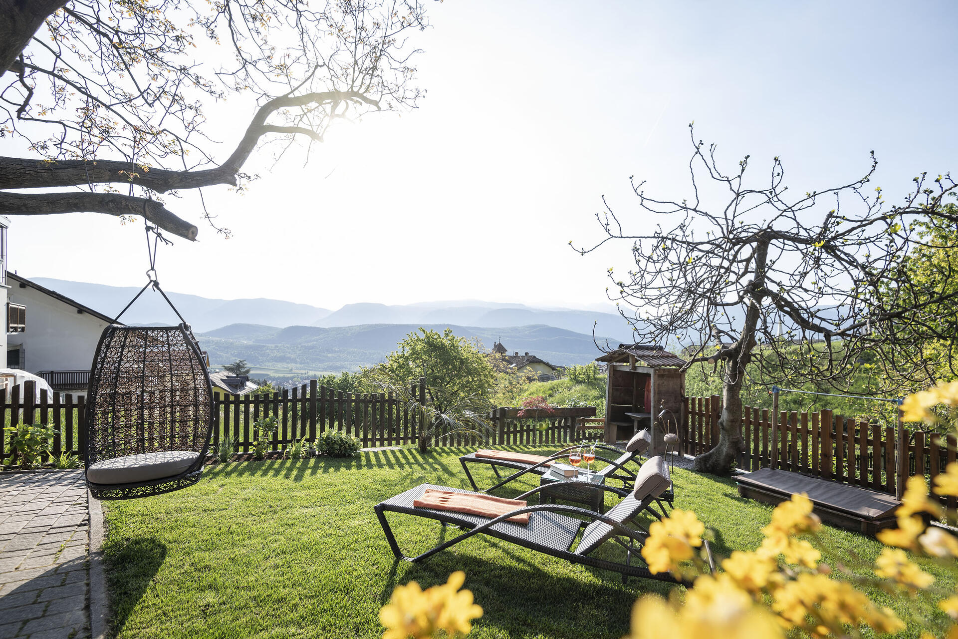 View from the sunbathing lawn