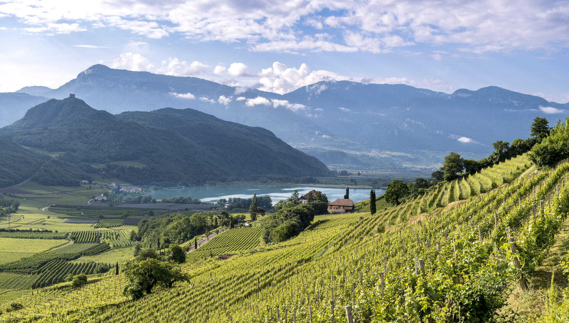 Vista sul lago di Caldaro