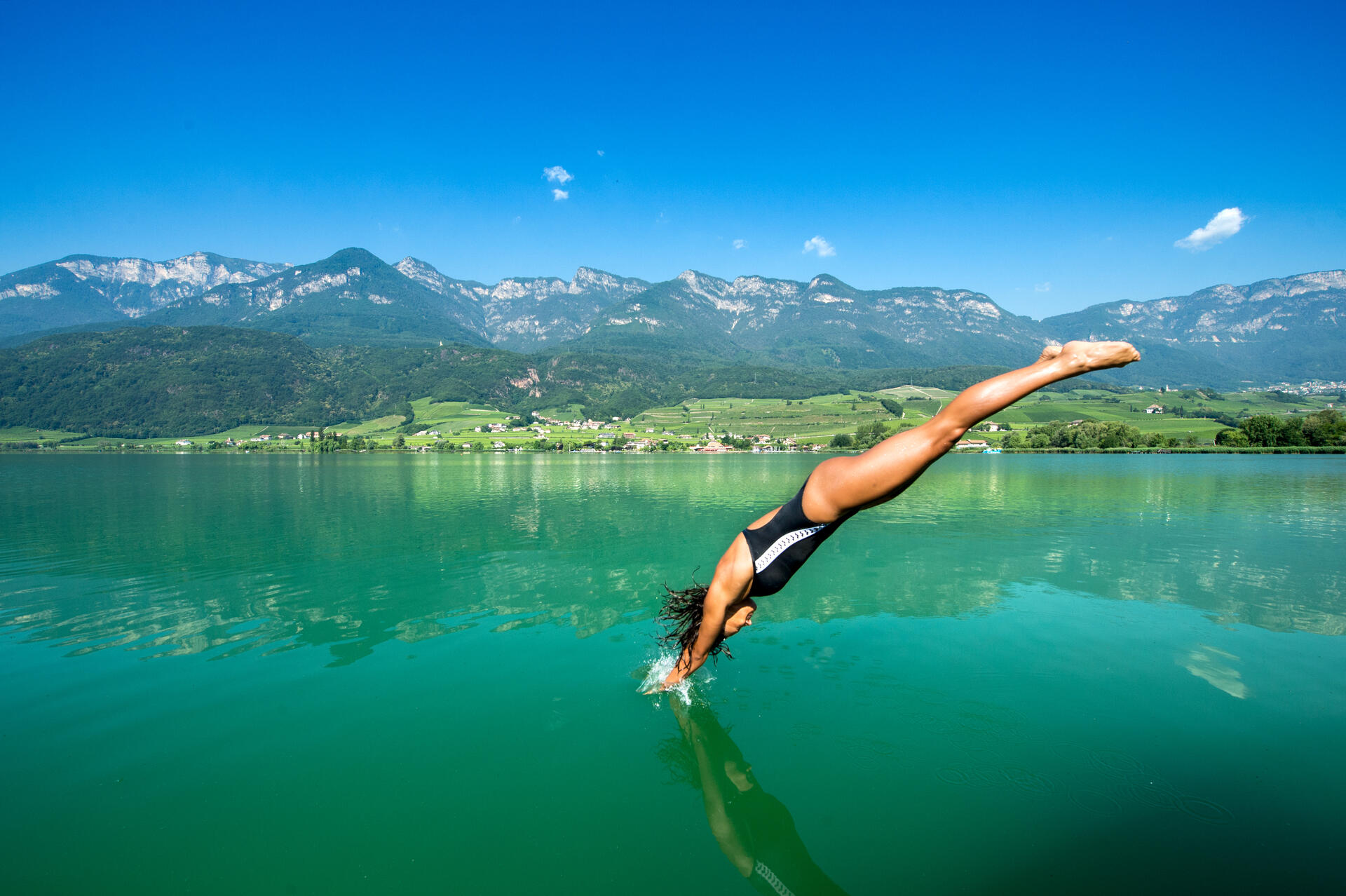 Diving headfirst into the cool water